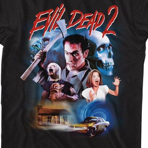Evil Dead Collage Horror Movie Fan Gift Graphic Halloween Spooky T-Shirt 159 - Picture 2 of 5